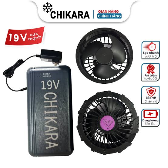 Quạt làm mát cài áo chikara